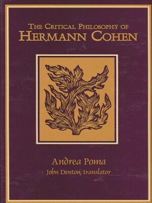 cover image of The Critical Philosophy of Hermann Cohen